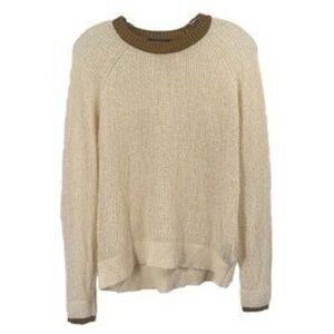 Scotch & Soda Cream and Gold Crew Neck Sweater